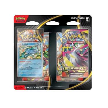 Imagem de booster cartas Copag Pokémon Blister Quadruplo Mega Evolução 25 cartas