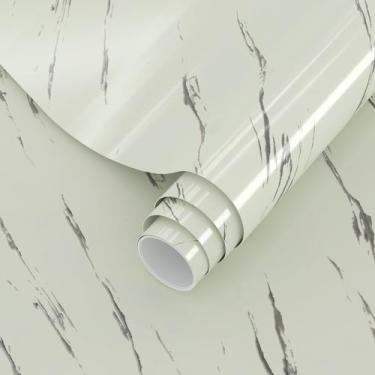 Imagem de Papel de parede Armpest Ivory White Smooth Marble Granite Vinil - Adrm