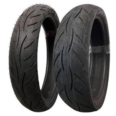 Imagem de Par Pneu Moto 110 70 r17 e 160 60 r17 Sportec M5 Metzeler