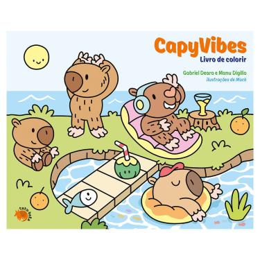 Imagem de Livro de Colorir CapyVibes — Capivaras Relaxantes, Gabriel Dearo & Manu Digilio