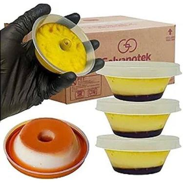 Imagem de 10 Un G 367 Forminha Para Pudim Com Tampa 150ml - Galvanotek