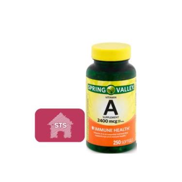 Imagem de Suplemento de vitamina A Spring Valley 2400mcg 250 comprimidos - STS H