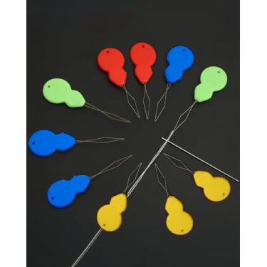 Imagem de 10 peças de passadores de agulha em forma de cabaça de plástico, enfiadores de agulha multicoloridos para máquina e costura, artesanato faça você mesmo e acolchoado, Dia dos Pais