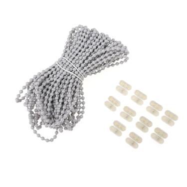Imagem de 1 conjunto de extensores de cordão de corrente com contas para persianas de rolo para persianas de janela, conector de cabo de substituição para persianas verticais e romanas