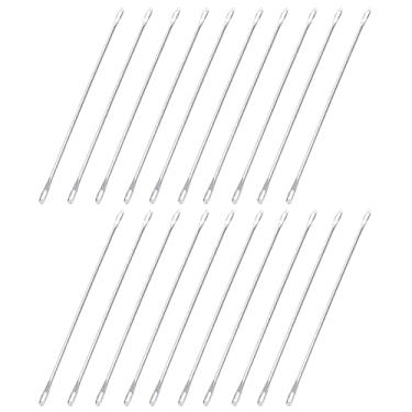 Imagem de AYNEFY Agulha de Transferência de Olhos Duplos, Ferramenta de Costura de Metal de 9cm de Comprimento para Máquina de tricô, Ideal para Artesanato Diy e Acessórios de Reparo