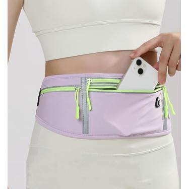 Imagem de Pacote de cinto de corrida masculino e feminino, bolsa de cintura esportiva refletiva para treino, suporte de telefone de corrida com suporte para garrafa de água para treino, caminhada, ciclismo