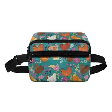 Imagem de Cozeyat Pochete infantil para meninas de 6 a 8 anos, 8 a 12 anos, bolsa de cinto para meninas e crianças, pochete de presente, Frango, One Size