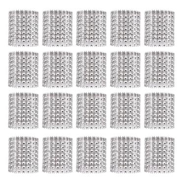 Imagem de Pacote com 20 anéis de guardanapo de ouro, porta-guardanapos de liga metálica para recepção de casamento, jantar de Natal, decorações de mesa de férias, clipes decorativos de fivelas de guardanapo