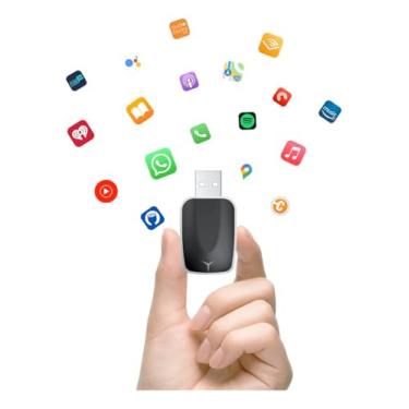 Imagem de Adaptador CarPlay sem fio para iPhone – Design Mini USB, Plug & Play, conecta automático, Conversão com fio para CarPlay sem fio em segundos, compatível iOS 10+ (atualizado 2025) para carros 2016+