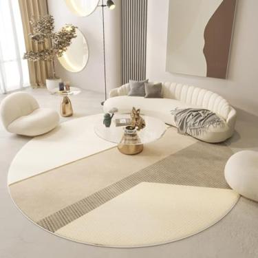 Imagem de Tapetes para sala de estar, decoração minimalista para quarto, redondo, grande, felpudo, macio, para sala de estar (300x300 cm/L)