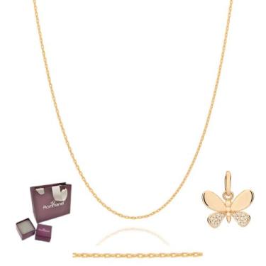 Imagem de Rommanel Kit Presente Feminino Cordão Com Pingente Borboleta