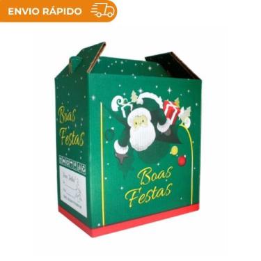 Imagem de Cesta de natal boas festas verde - WR