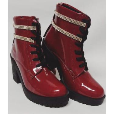 Imagem de Bota Feminina Coturno Feminino Sola Tratorada Feminina Com Extras Pedr