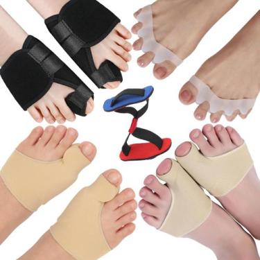 Imagem de Kit 9 pçs protetor corretor joanete pés alívio dor cód-238 - SWG, BEGE