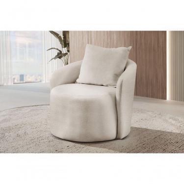 Imagem de Poltrona Redonda Para Sala Califórnia boucle Nude 400