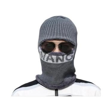Imagem de Chapéu de Lã Quente para Inverno Masculino - Boné de Malha com Proteçã