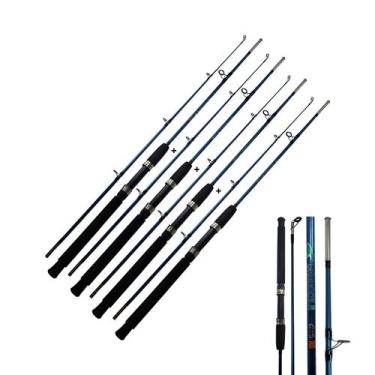 Imagem de Vara Duas Partes Para Molinete Crocodile Fibra de Vidro Pesca 1,2m Kit