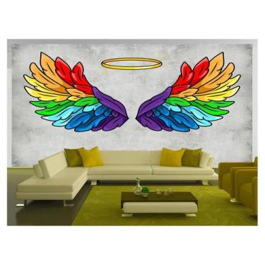 Imagem de Papel De Parede 3D Arte Asas Selfie Insta Cores 3,5M Tra388 - Você Dec