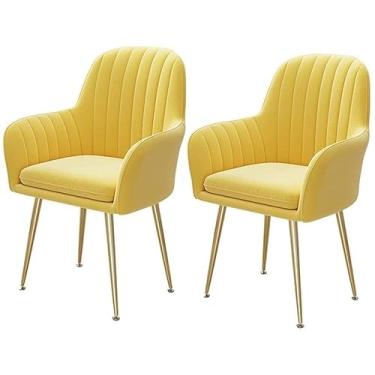 Imagem de Cadeira de jantar, escritório, negócios, recepção, conferência, 2 peças, cadeiras de jantar, cadeiras de cozinha, balcão, lounge, lazer, sala de estar, cadeiras de canto com assento de veludo para