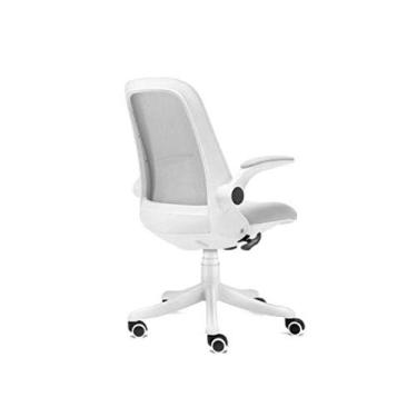Imagem de Cadeira de escritório cadeira de jogos cadeira de computador cadeira de escritório ergonômica malha giratória cadeira de mesa de computador com braços dobráveis (branca)