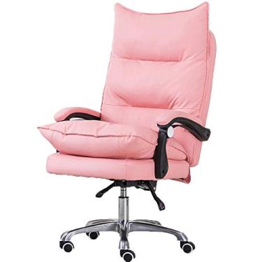 Imagem de Home Cadeira de escritório ergonômica executiva comercial giratória, cadeira executiva de couro PU, cadeira ergonômica para computador com altura ajustável