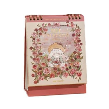 Imagem de ZABEES Calendário de mesa 2024 com página de lista de tarefas ornamentos de mesa calendário escritório agenda diária memorando calendário mensal 140 x 185 mm