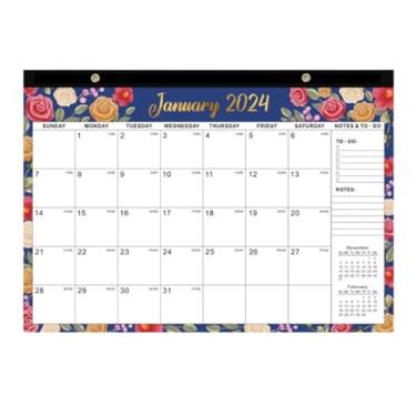 Imagem de ZABEES Calendário 2023 2024 Do List Agenda Diária Planejador de Parede para Agenda Anual Anual Semanal Organizador de Agenda Mensal para Escritório em Casa