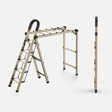 Imagem de Escada de secagem telescópica dobrável multifuncional para uso interno, escadas de liga de alumínio (5 tipos)