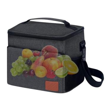 Imagem de Bolsa térmica grande com isolamento | Bolsa térmica com alça de ombro | Caixa de resfriamento dobrável para bebidas para caminhadas, acampamento, piquenique, viagem, passeios de barco, trabalho, pesca