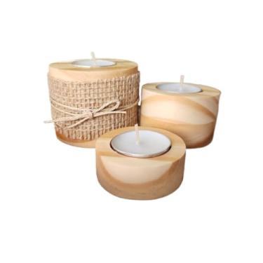 Imagem de Vela Aromatica, Trio de Velas Madeira Pinus