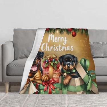 Imagem de Cobertor macio e leve, aconchegante e quente, adorável cachorro, cobertores de Natal, decoração de casa, presentes de festival para mulheres e homens, cobertor de flanela felpudo para cama, sofá