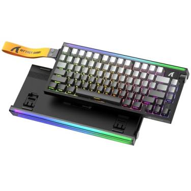 Imagem de ATTACK SHARK R85 HE Teclado mecânico para jogos com fio,sensor Hall Effect de 75%,resposta rápida RGB, taxa de polling de 8K,precisão RT de 0,05 mm,latência de 0,08 ms,switches magnéticos(Moonlight)