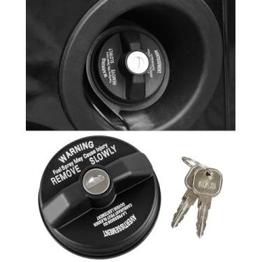 Imagem de Tampa de tanque de combustível com trava para Dodge Jeep 5278655AB 05278655AB, tampa de enchimento de tanque de gás para Ram Cherokee Grand Cherokee Wrangler TJ LJ JK JKU JL JLU JT Liberty Compass