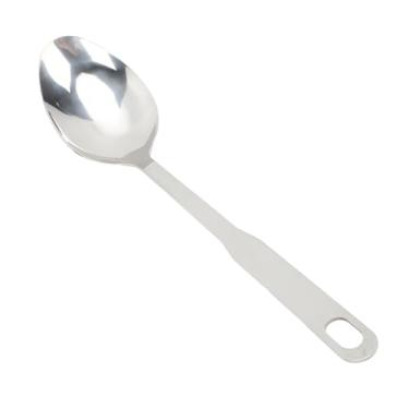 Imagem de HEEPDD Colher de Cozinha de Cabo Longo de Aço Inoxidável, Colher de Cozinha de Nível Comercial Com Orifício para Pendurar para Servir Macarrão, Arroz, Legumes, Máquina de Lavar Louça Segura para Uso