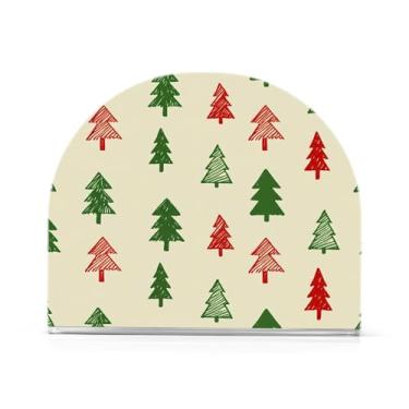 Imagem de Wassud Porta-guardanapos de acrílico para rabiscos de pinheiros, dispensador de guardanapo de papel moderno em forma de U para mesa, cozinha, sala de jantar, bancada 1 peça (comporta 50-60 guardanapos