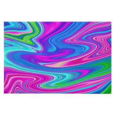 Imagem de CEBUGI Tapete de área 60 x 90 cm macio lavável tapete antiderrapante com suporte de borracha tapete de área de redemoinho padrão de mármore para sala de estar, quarto, decoração de casa