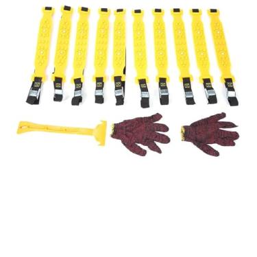 Imagem de Ymiko 10 Peças de Correntes de Pneu Antiderrapantes para Lama de Neve de Inverno para Veículos para Condução Segura Em Condições Adversas