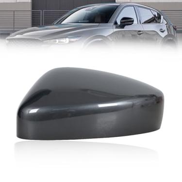 Imagem de JESYMBX Tampa do espelho retrovisor lateral da porta para Mazda CX-5 CX5 2017-2021 Capa de casa de tampa cinza esquerda