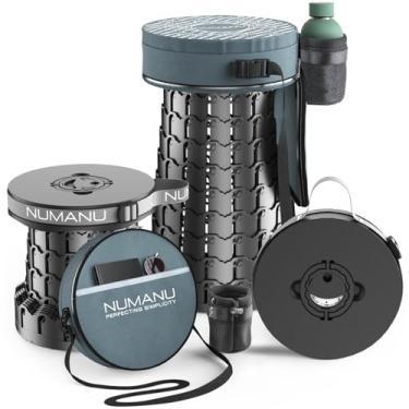 Imagem de NUMANU Banco dobrável XXL atualizado 2025 com bolsa de transporte acolchoada 3 em 1, altura ajustável máxima de 453 kg, 6,9 a 50 cm