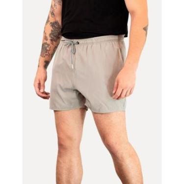 Imagem de Short Reserva Masculino D'Água Beachwear Liso Basico Lateral Cinza-Masculino