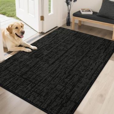 Imagem de COSY HOMEER - Tapete de porta de 81 cm x 122 cm antiderrapante lavável tapete de boas-vindas absorvente de pelo baixo para patas enlameadas, capachos de entrada dianteiros traseiros e sapatos molhados