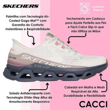 Imagem de Tenis Feminino Running Corrida Vegano Glide-Step Skechers, Natural, 37