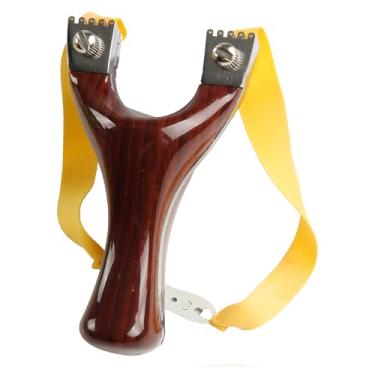 Imagem de Glowki Conjunto de estilingue sólido para catapulta de caça de alta velocidade potente de aço inoxidável com 1 bolsa de munição 800 bolas de munição e 6 elásticos de borracha, sensação confortável