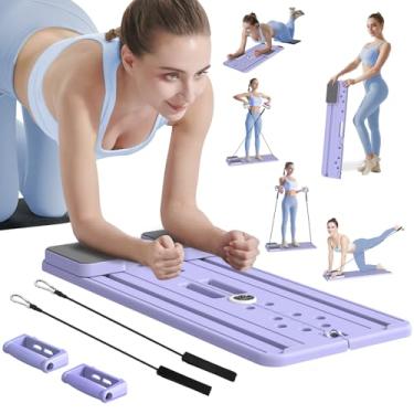 Imagem de DQI Quadro de Pilates, Conjunto de Reformador de Pilates, Máquina de Pilates, Placa abdominal multifuncional 15 em 1 para treino de escritório em casa, prancha deslizante de Pilates para mulheres e