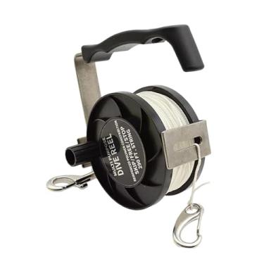 Imagem de Pegciuho Carretel de Mergulho Profissional Versátil, Ergonômico E Portátil - Equipamentos de Mergulho para Atividades Subaquáticas em Cavernas E Naufrágios, Preto 290 Pés