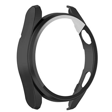 Imagem de LOKEKE Compatível com Huawei Watch 3 Pro Nova cobertura total PC capa protetora protetora de tela de vidro temperado (PC preto)