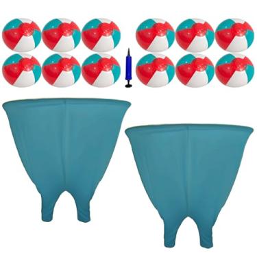 Imagem de Granny Pants Yard Game,Oversized Granny Pants Outdoor Game with 12 Bouncy Balls,Giant Outdoor Recreational Tossing Games for Adults,Backyard Parties and Field Day (Blue - 2 Sets+12 Balls+1 Pump)