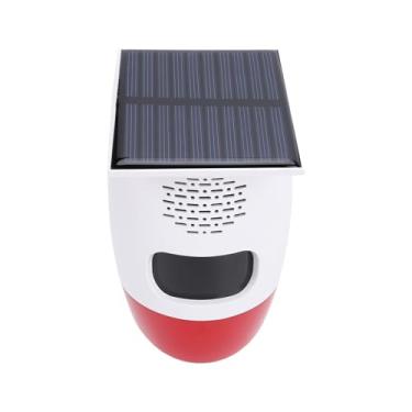 Imagem de Yinhing Alarme Movido a Energia Solar, Alarme de Segurança Externa Com Transmissão de Voz de 120dB e 8 Alertas Personalizáveis, Com Controle Remoto Infravermelho e 3 Opções de Energia,