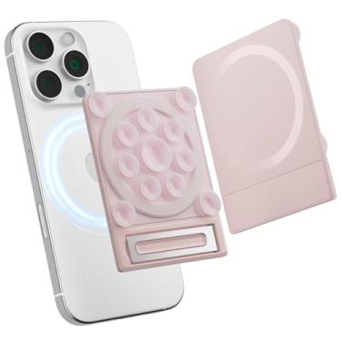 Imagem de SEMBO Suporte de telefone com sucção magnética para MagSafe, suporte de silicone Octo Cup Buddy Sticky Grip para iPhone, selfie/vídeo removível com as mãos livres para influenciadores TikTok, presente