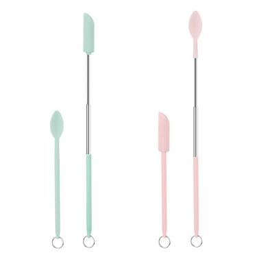 Imagem de Generic Conjunto de 4 espátulas telescópicas de silicone e colher